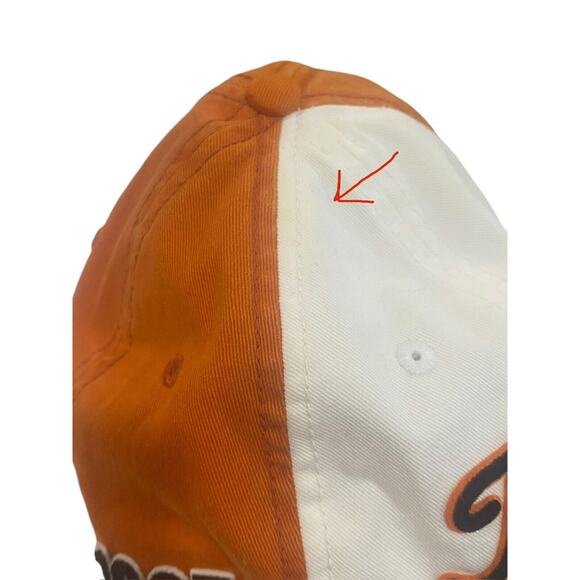Titleist A-Flex Orange Script 1935 Adult L/XL Hat Cap White Blue Orange - Picture 6 of 8